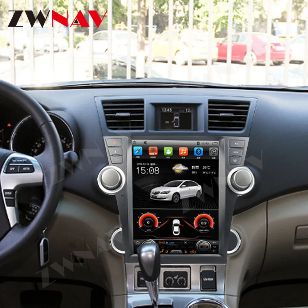 128G Tesla Ekranas Android Radijo Automobilių Multimedijos Grotuvo Toyota Highlander 2007-2013 Automobilių GPS Navigacija, Garso Stereo Galvos Vienetas
