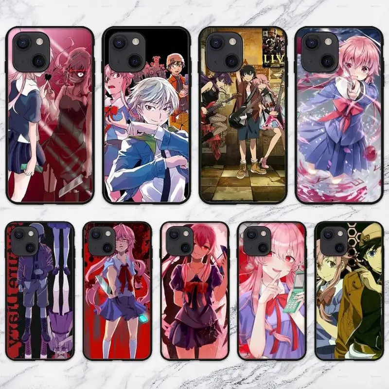 Anime Ateityje Dienoraštis Mirai Nikki Telefono dėklas Skirtas iPhone 11 12 Mini Pro 13 XS Max X 8 7 6s Plius 5 SE XR Shell