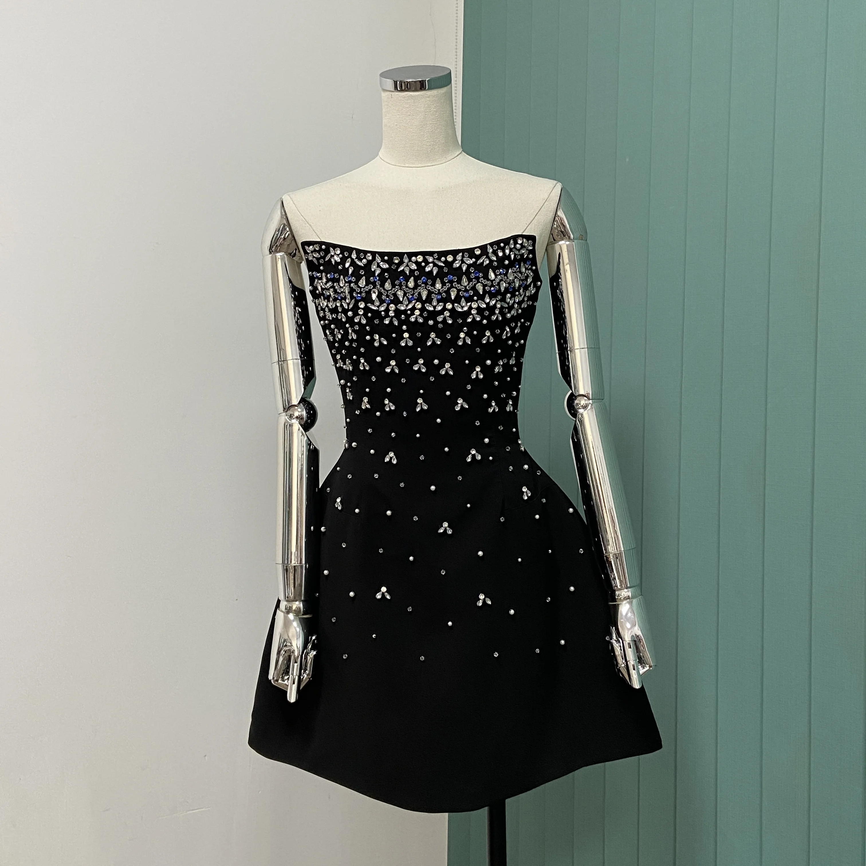 Europos ir Amerikos elegantiškas ponios Ventiliatorius Sunkiosios Pramonės Diamond vamzdžio viršaus backless sijonas, suknelė, suknelė, sijonas