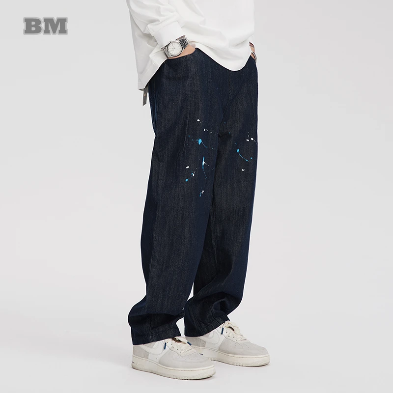 Japonijos Streetwear Spalvų Nustatymo Procesas Cargo Džinsai Vyrams, Drabužiai Korėjos Hip-Hop Džinsinio Audinio Kelnės Harajuku Laisvalaikio Vyriškos Kelnės