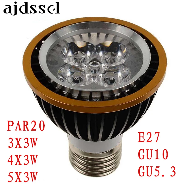 LED spot prožektorius PAR20 Gamyklos Pardavimo Lemputes E27 GU10 GU5.3 3x3w 4x3w 5x3w Šiltas/Šaltas/VAISKIAI Balta Pritemdomi LED P20 Prožektoriai, Lempos