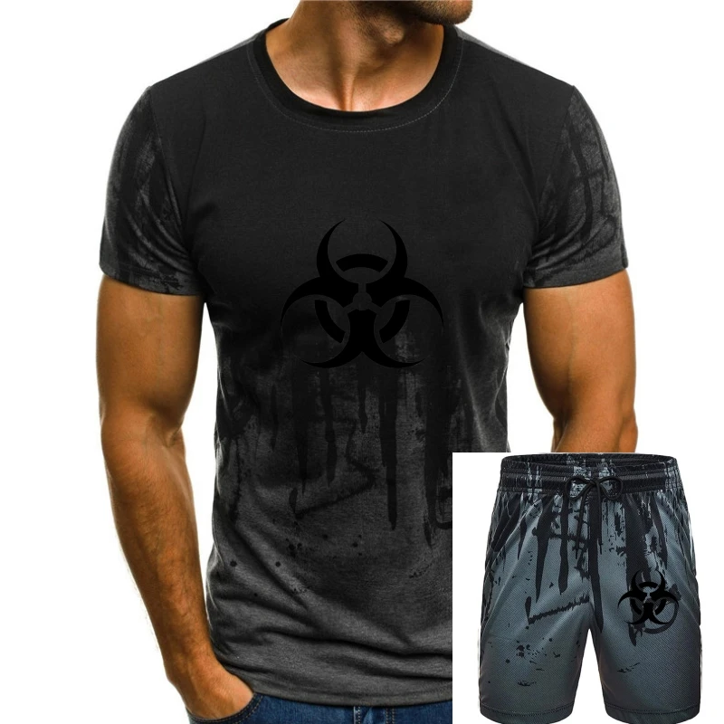 Logotipo Dizaino Nuotrauką T Shirt Mens Biologiškai Pavojaus Įspėjamasis Ženklas Marškinėlius Aukščiausios Kokybės, Patogus Trišakiai Internete Didmeninė Užsakymą