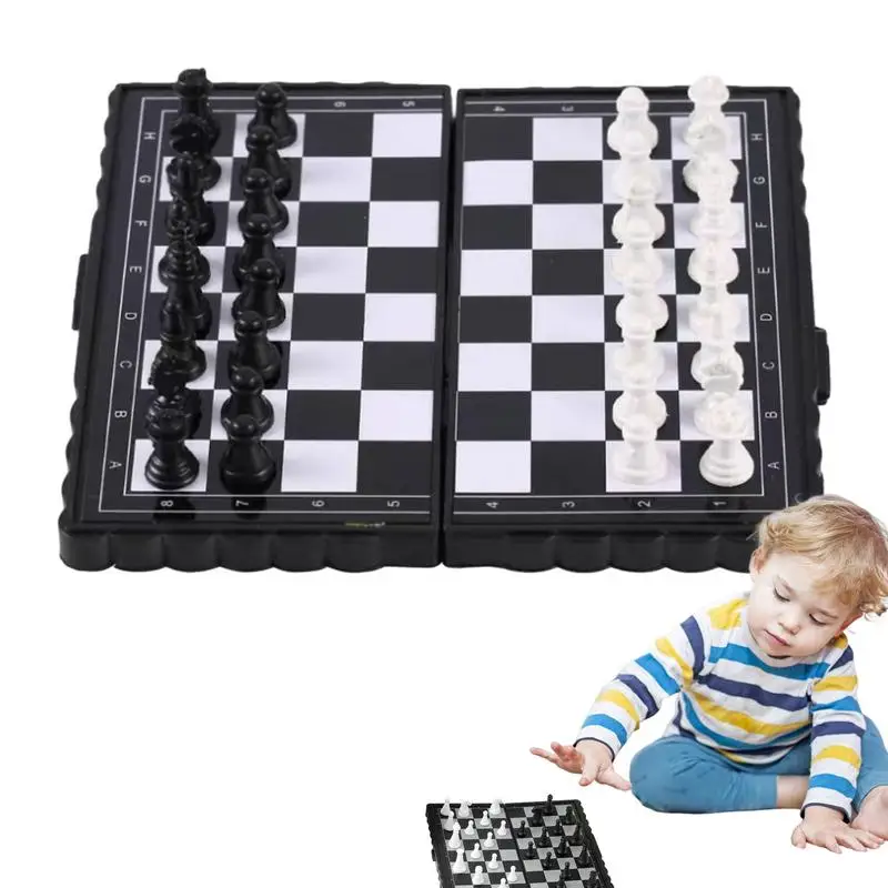 Magnetiniai Šachmatai Stalo Žaidimas Nešiojamų Magnetinio Šachmatų Stalo Žaidimas, Daugkartinio Naudojimo Šachmatų Lenta Žaislų Saugojimo Krepšys Dovanų Vaikams Ir