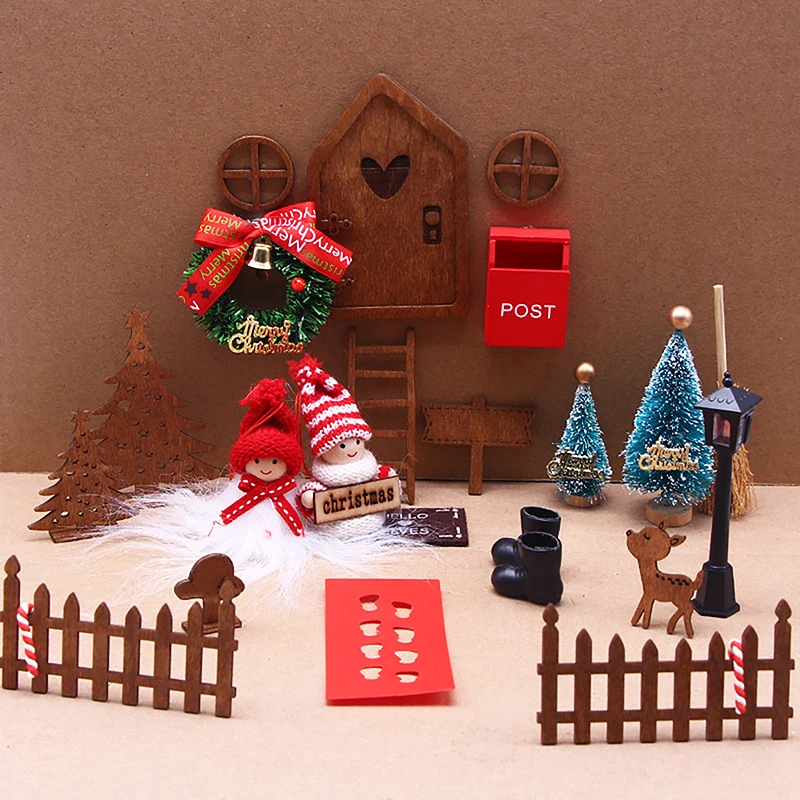 Miniatiūriniai Lėlių Kalėdų Magija Mažytė Fėja Mediniai Elf Gnome Dome 
