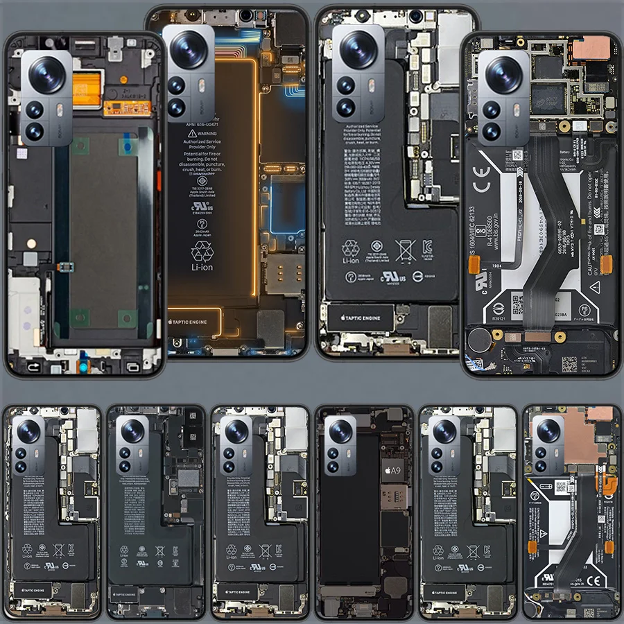 Mobilusis Telefonas Vidaus Chip Telefoną Atveju Xiaomi Mi 13 12 Lite 12T 12X 11 Ultra 11i 11T 10 10T 9 Pro 8 CC9 CC9E 6X 5X A2 A1 Cove