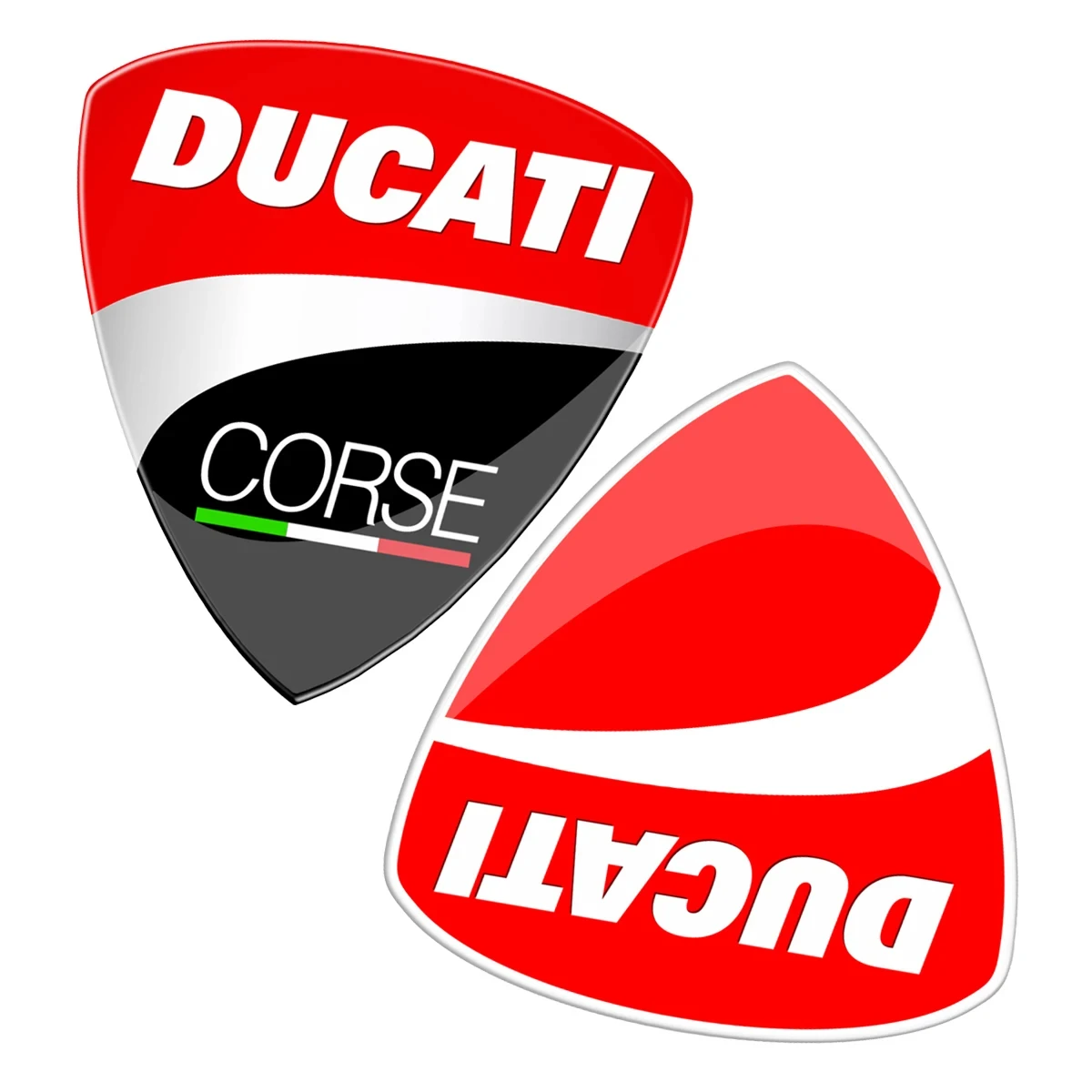 Motociklo 3D Gelis Ducati Corse aplinkosaugos ¾enklelis 3 D Lipdukas Šalmo Emblema Logotipas