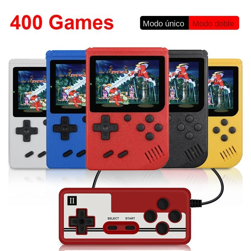 Retro Nešiojamas Mini Vaizdo Žaidimų Konsolę, 3 LCD Žaidėjas įmontuotas 400 Žaidimai AV Delninis Žaidimų Konsolės Vaikams Kalėdų Dovana