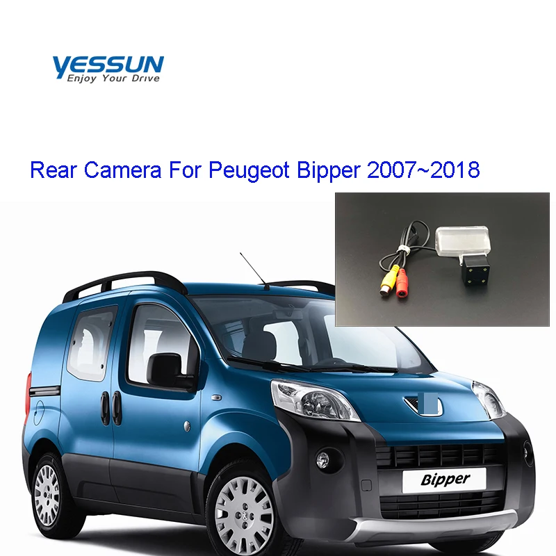 Yessun automobilio atbulinės eigos kamera Skirta Peugeot Bipper 2007~2018 CCD naktį mano, atsarginės kameros/galinio vaizdo kameros (licencijos plokštės vaizdo kamera