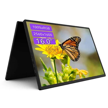 16 Colių 2.5 K Touch Panel 1080P Touchscreen Nešiojamų Stebėti 2560*1600 HDR RGB Ultralight Ekranas IPS Žaidimų Ekrano Nešiojamas kompiuteris
