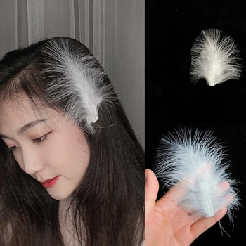 1PC Vestuvių Fotografija Prop Ornamentu Plunksnų plaukų segtukai Balti Plaukai Įrašą Šalies Šokių Atlikti Mergaitės Plaukų Segtukai