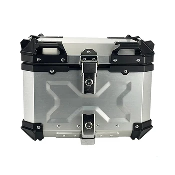 45L X Dizaino Sidabro Uodega Dėžutes Didelės Talpos Aliuminio Motociklo Viršuje Atveju-Top Box