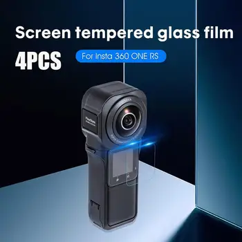 4Pcs HD Kamera Priedu Apsauginės plėvelės Screen Protector, Grūdintas Stiklas Insta360 VIENAS RS 1-Colių