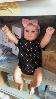 50cm Maddie Atgimsta Lėlės Smile Baby Girl Visą Silikono Tikroviška 3D Odos Venis Daug Išsamių Dažytos Populiarus Meno Kolekcijos Lėlės