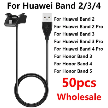 50pcs USB Įkroviklio Huawei Sporto Apyrankę 2/2 Pro/3/3 Pro/4 Pro Garbės Juosta 3/4/5 Apmokestinimo Bazę Band Apyrankę Smart Priedai