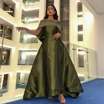 A-Line Grindų Ilgis Vakaro Suknelės Lentjuostės kalnų krištolas ilgomis Rankovėmis Stebėjimo Prom Dresses Saudo Arabijos Moterų Oficialų Suknelė
