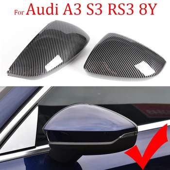 Audi A3 S3 RS3 8Y RS 3 2021 2022-2024 galinio vaizdo Veidrodis Apima Bžūp Shell Būsto durų pusėje valdomi išoriniai veidrodėliai apima Automobilių Reikmenys
