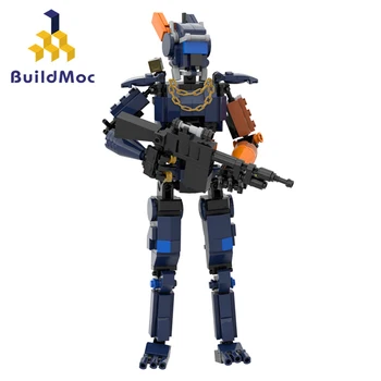 BuildMoc Chappie Šarvai-padengti Robotas Mobile Suit Mergina Mūšio Mašina, Plytos, Žaislai ir Pomėgių Vaikams Dovanos