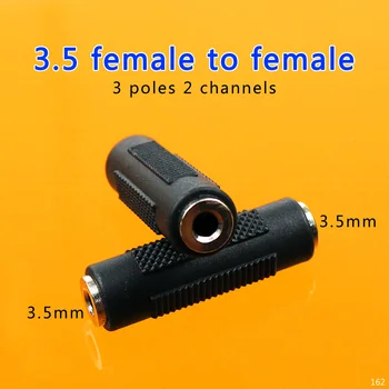 ChengHaoRan 1pcs Aukštos qulity Sidabro Padengtą 3.5 mm Female 3,5 mm Female Jack Stereo Jungtis Adapteris