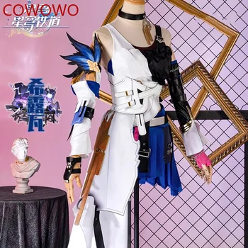 COWOWO Honkai: Star Geležinkelių Serval cosplay kostiumų Cos Žaidimas Anime Šalies Vienodas Hallowen Žaisti Vaidmenį, Drabužiai Nauji, Pilnas Komplektas Suknelė