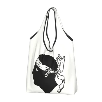 Daugkartinio Naudojimo Vėliava, Korsika Pirkinių Krepšys Moterims Nešti Maišą Nešiojamų Prancūzijos Korsikos Pasididžiavimas, Bakalėjos Shopper Bags