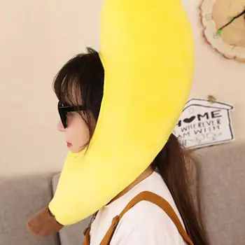 Geltonos Spalvos Minkštas Ir Patogus Geltona Skrybėlė Juokinga Bananų Mėgėjams Juokinga Bananų Geltonos Kepurės Unikalus