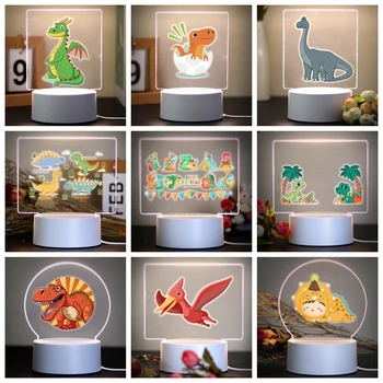 Grožio Dinozauras, Vaikų, Miegamojo Puošimas 3D Naktiniai staleliai, Lempa Įkrovimo Naktinis Apšvietimas Vaikų Kalėdų Dovana Led Stalo Lempa