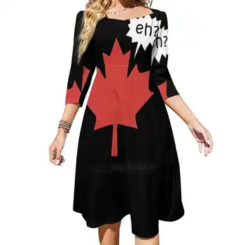 Juokinga Kanados Eh T - Shirt Atgal Jungiamąją Backless Suknelė Moterims Kawaii Aikštėje Apykakle Suknelė 6Xl Kanada Eh Kanada Kanada Dieną