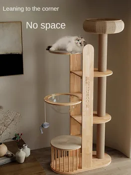 Katė Medžio Namas Žaislų Stovas Kosmoso Kapsulė Užima Ne Erdvė Didelė Katė Braižymo Lenta Big Cat House Masyvo, Medžio Laipiojimo Rėmas
