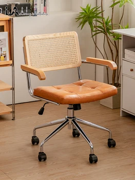 LA Retro sukasi Rotango kėdė kompiuteris biuro kėdė Japonijos patogus saugojimo studijų stalas sėdynės kvėpuojantis porankiu rotango