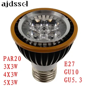 LED spot prožektorius PAR20 Gamyklos Pardavimo Lemputes E27 GU10 GU5.3 3x3w 4x3w 5x3w Šiltas/Šaltas/VAISKIAI Balta Pritemdomi LED P20 Prožektoriai, Lempos
