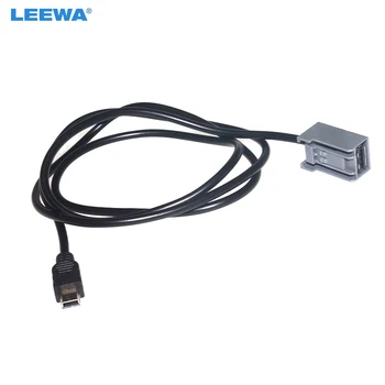 LEEWA 10XCar Radijo Garso Mini USB Kabelis Moterų Uosto Pratęsimo 5Pin Laido Adapteriu Honda Civic/Accord/Odyssey 