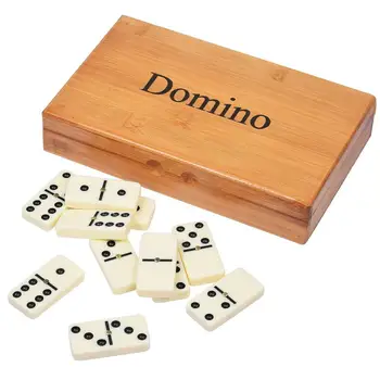 Meksikos Traukinio Domino Nustatyti Dvigubo 6 Domino Nustatyti 28 Plytelės 28 Plytelės Dominos Mediniai Atvejis Klasikinis Dominos Nustatyti Dot Domino Žaidimai