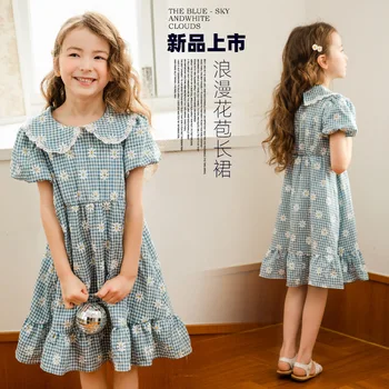 Mergaičių Spausdinti Suknelė Vasaros 2023 Naujas Polo Suknelė Korėjos Princesė Suknelė Ir Madingų Vaikų Vasaros Suknelė