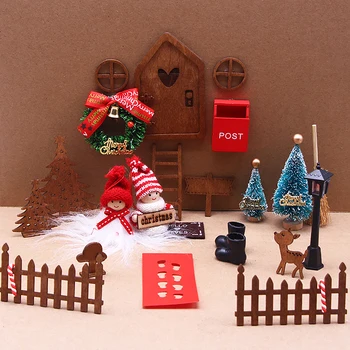 Miniatiūriniai Lėlių Kalėdų Magija Mažytė Fėja Mediniai Elf Gnome Dome 