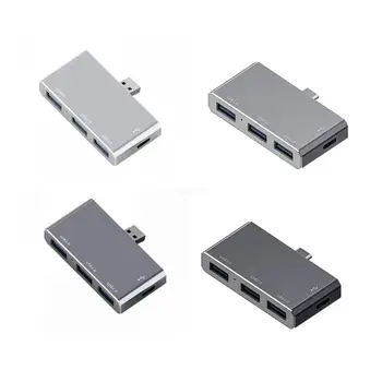 Nešiojamas Trinkelėmis, Didelis Greitis 4 in 1 USB / Tipas-C su USB 2.0 4 Port Multi Splitter Dropship