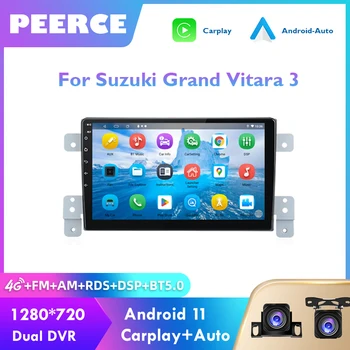 PEERCE 8G+128G Už Suzuki grant Vitara 3 2005 - 2015 Automobilio Radijo Automobilių Vaizdo Grotuvai CarPlay Android Auto