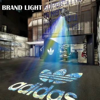 Reklamos projekcija šviesos logotipą, durų galvos lauko vandeniui sukasi grindų sieniniai modelis tekstas užsakymą projekcija led šviesos