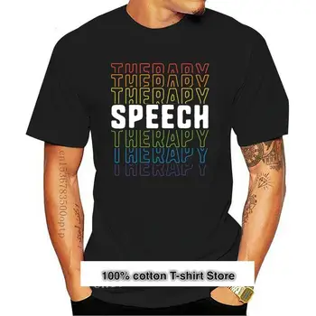 Ropa transpirable para hombre, camiseta de moda para terapia del habla, de lenguaje Slp, con letras blancas, antiarrugas