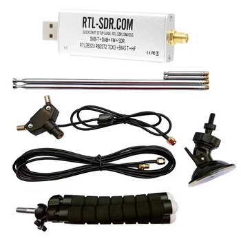 RTL-SDR Dienoraštį V3 R820T2 TCXO Imtuvas+Antena Pilnas Komplektas Dalys Biast SMA Programinės įrangos Apibrėžta Radijo 500Khz-1766Mhz Iki 3,2 Mhz
