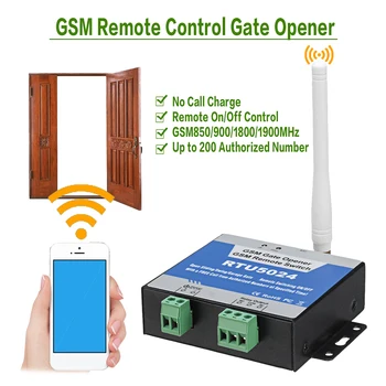 RTU5024 GSM Durys, Vartai Opener Nuotoliniu Valdymo Durys Prieigos On/Off Jungiklis, nemokamu Skambučiu, SMS Vadovavimo Paramos 850/900/1800/1900MHz ES plug