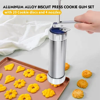 Sausainių Formų Aliuminio Lydinio Laminavimo Antgalis 20 Vienetų Vienetų Tirpi Pupelių Išspausti Gėlių Bagger Kepimo Įrankių Rinkinys