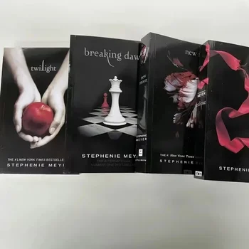 Twilight Saga Tūris 1-4 Anglų Romanų Komplektas/Knygos Stephenie Morgan Meyer/Twilight/New Moon/Eclipse/Breaking Dawn