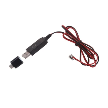 USB Laidas Krovimo Laidas+ Type-C Adapter 14500 16340 26650 Baterijų 594A