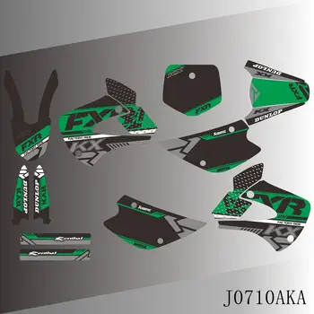 Už KAWASAKI KX 85 KX85 KX100 KX 100 2001-2013 Full Grafika Lipdukai Lipdukai Motociklų Fone Užsakymą Numeris Pavadinimas