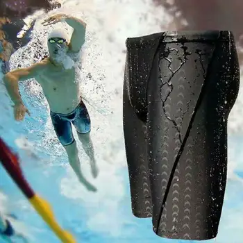 Vyrų paplūdimio baseine vandens repelentas, maudymosi Kostiumėliai, penktojo Plaukimo Glaudės Ryklio Odos modelis Breathble sporto mokymo Maudymosi Šortai, L-4XL